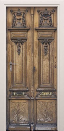 XL deursticker antieke eiken deur